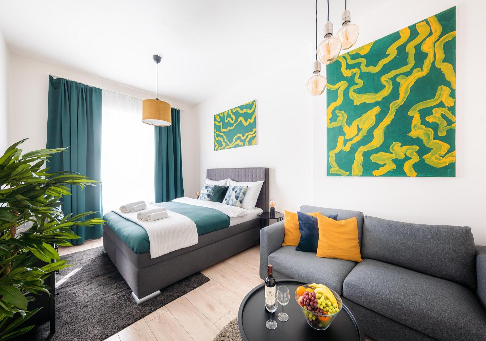 Centrum Apartments Pstrossova Prag Oda fotoğraf