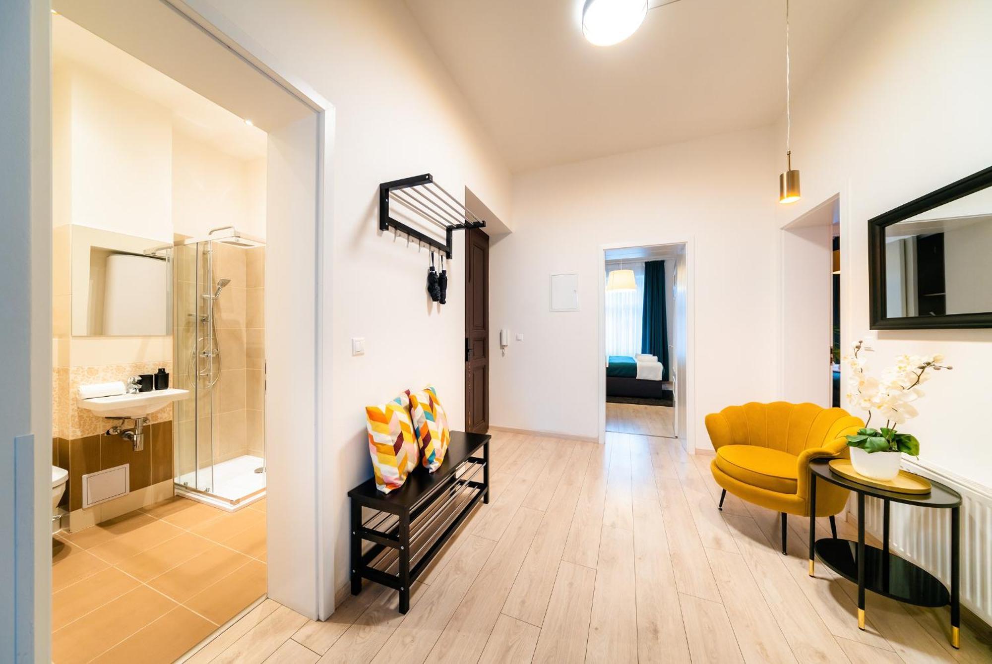 Centrum Apartments Pstrossova Prag Oda fotoğraf
